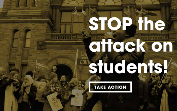 Canadian Federation of Students and York Federation of Students file legal challenge against Ontario Government’s Student Choice Initiative